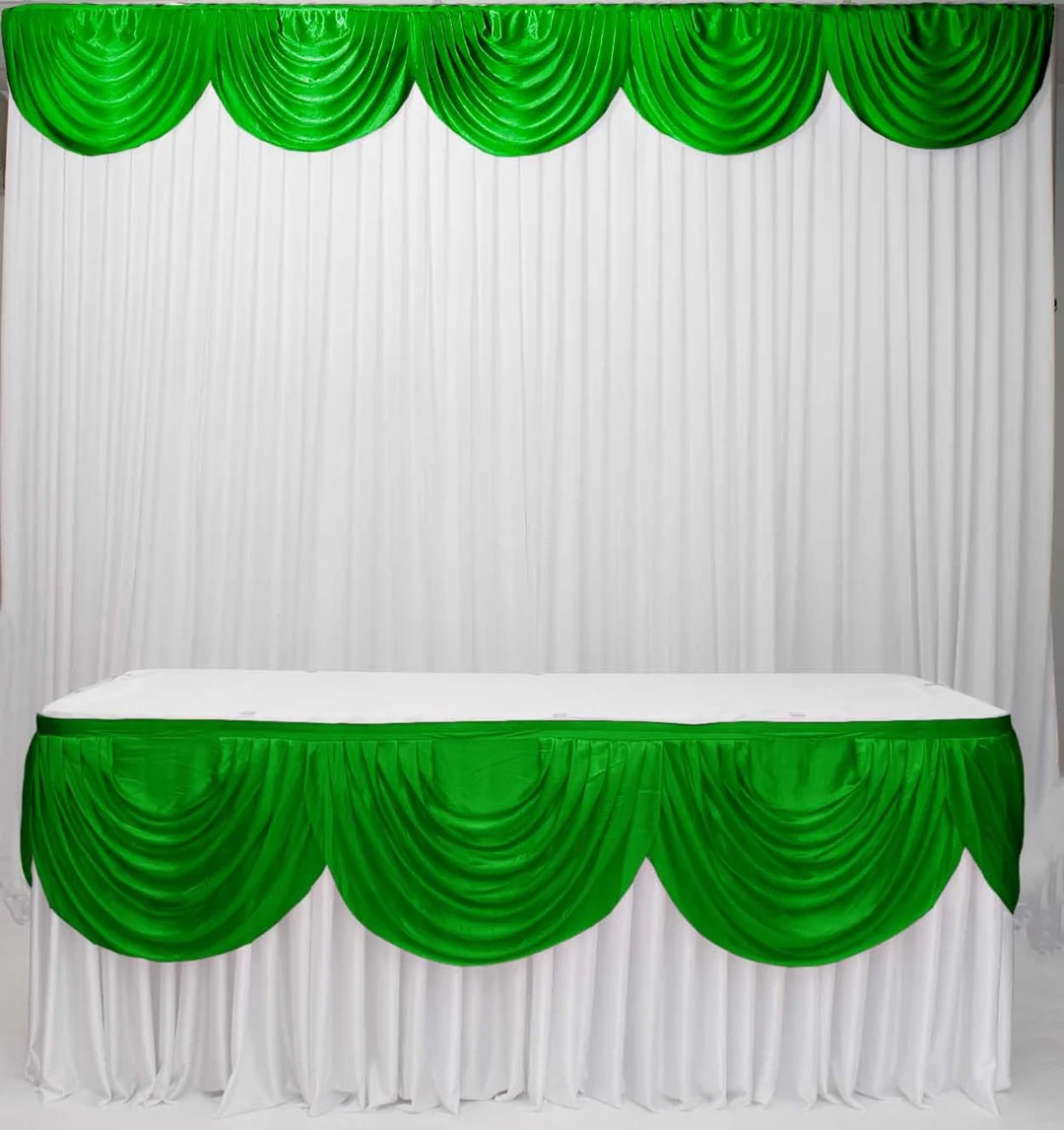 Swag for Backdrop Green Ice Silk