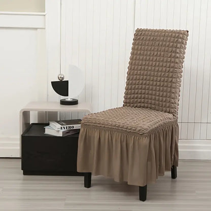 Dining Chair Cover With Frill 2pcs