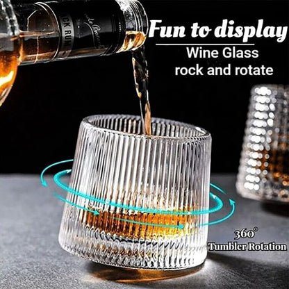 Spinning Whisky Glasses Set Of 6