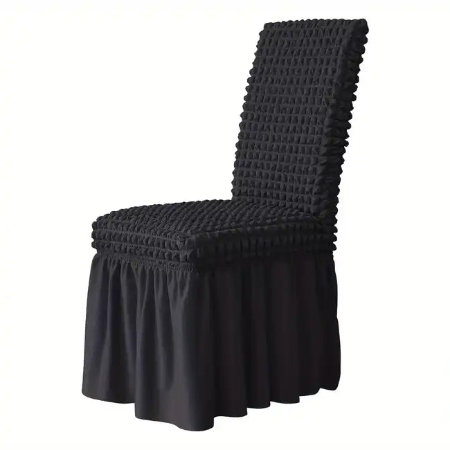 Dining Chair Cover With Frill 2pcs