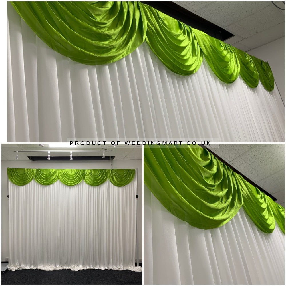 Ice Silk Swag for backdrop Green